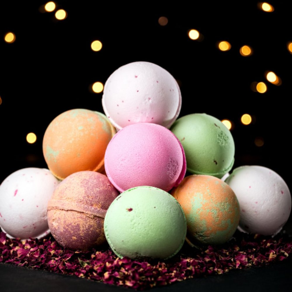 SERICIN+ BATH BOMB-ORANGE BLOSSOM / FRESH RAIN / STRAWBERRY CHAMPAGNE-NEW-SEALED